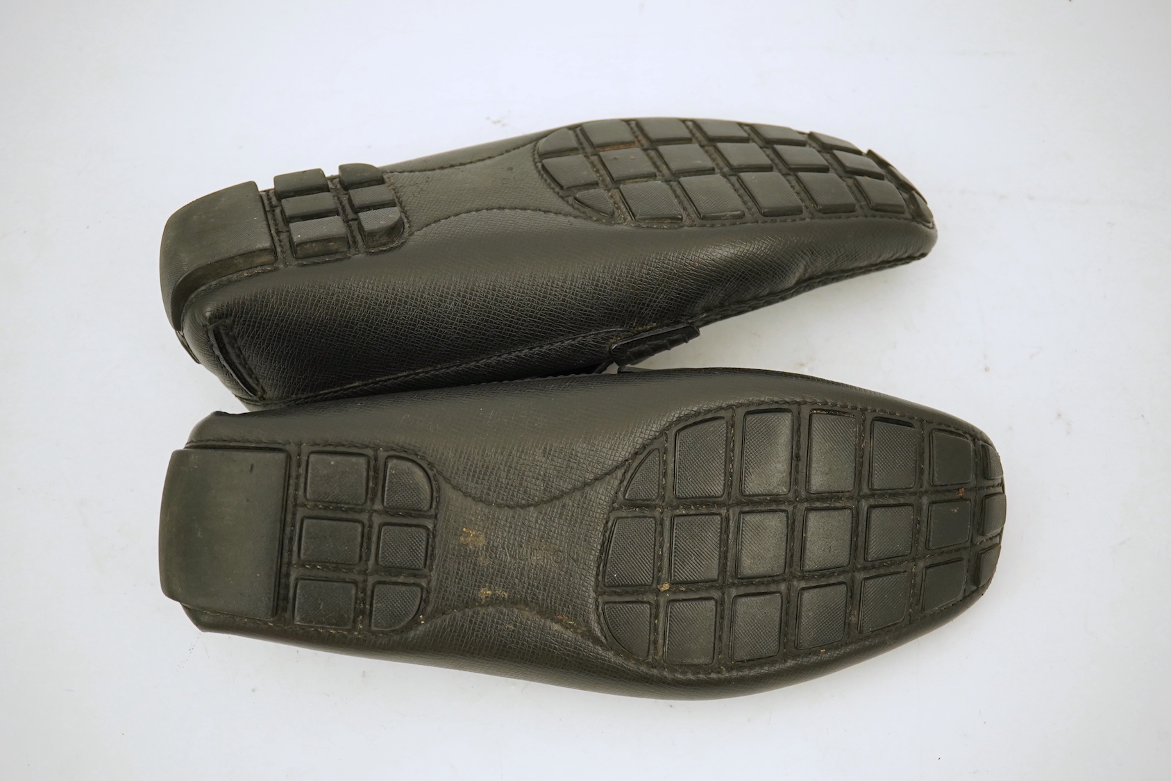 A pair of black Louis Vuitton Monte Carlo gentleman's loafers, UK 8.5